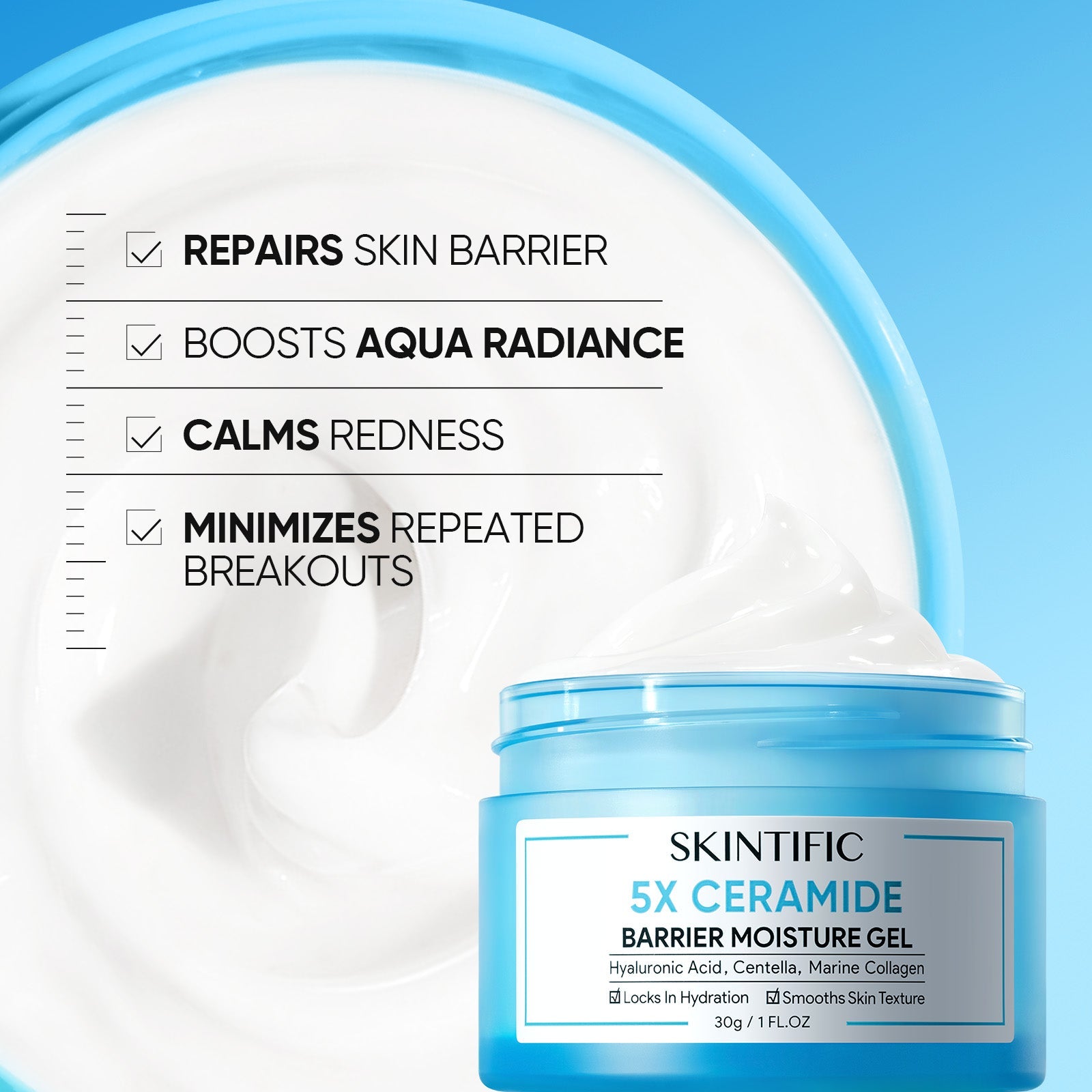 Day & Night Cream Duo - Glow Bright Day Cream & 5X Ceramide Barrier Repair Moisture Gel