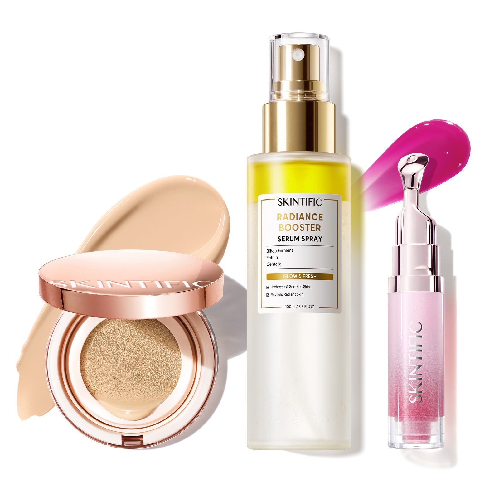 12-Hour Long-Lasting Cover Cushion+ Booster Serum Spray + Lip Serum