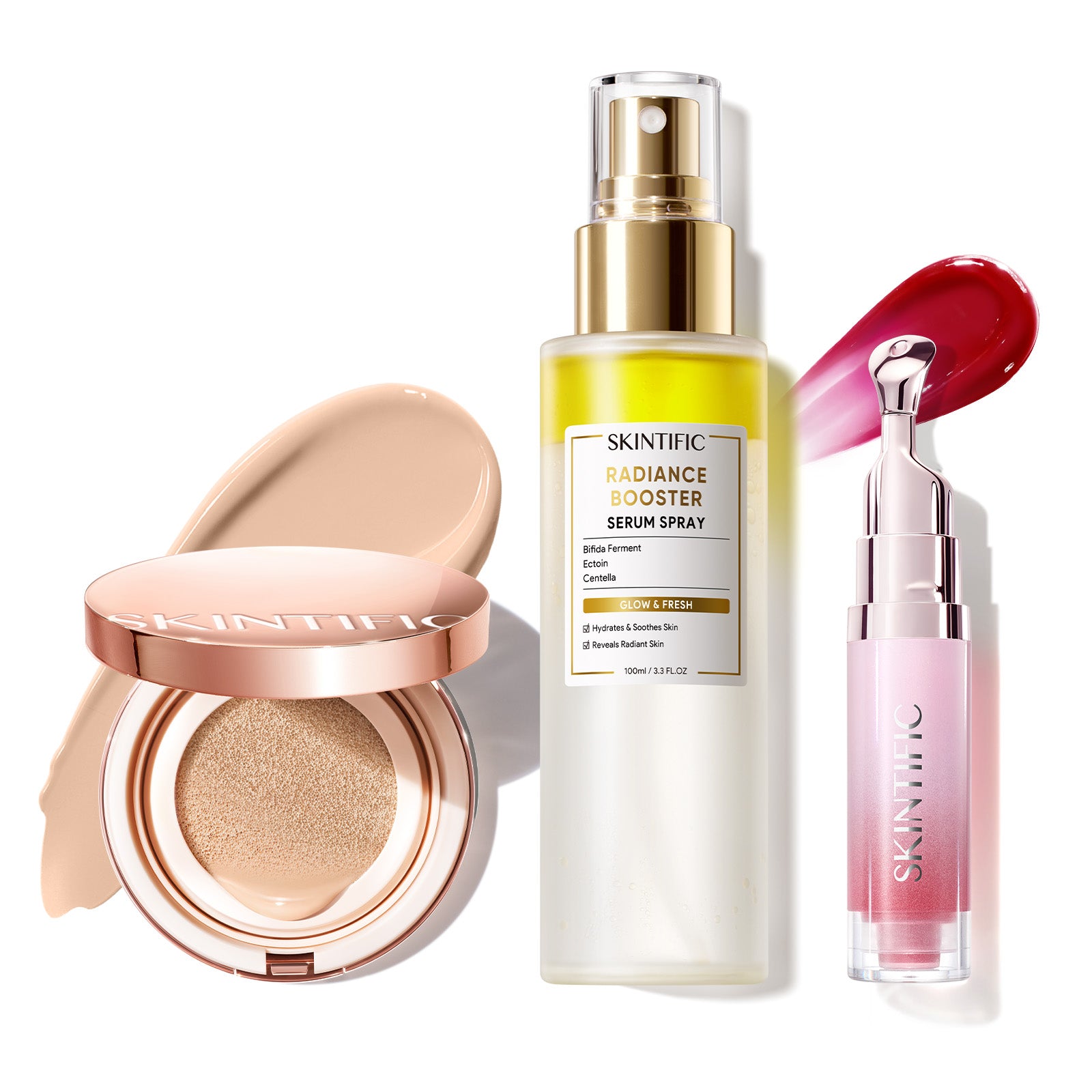 12-Hour Long-Lasting Cover Cushion+ Booster Serum Spray + Lip Serum