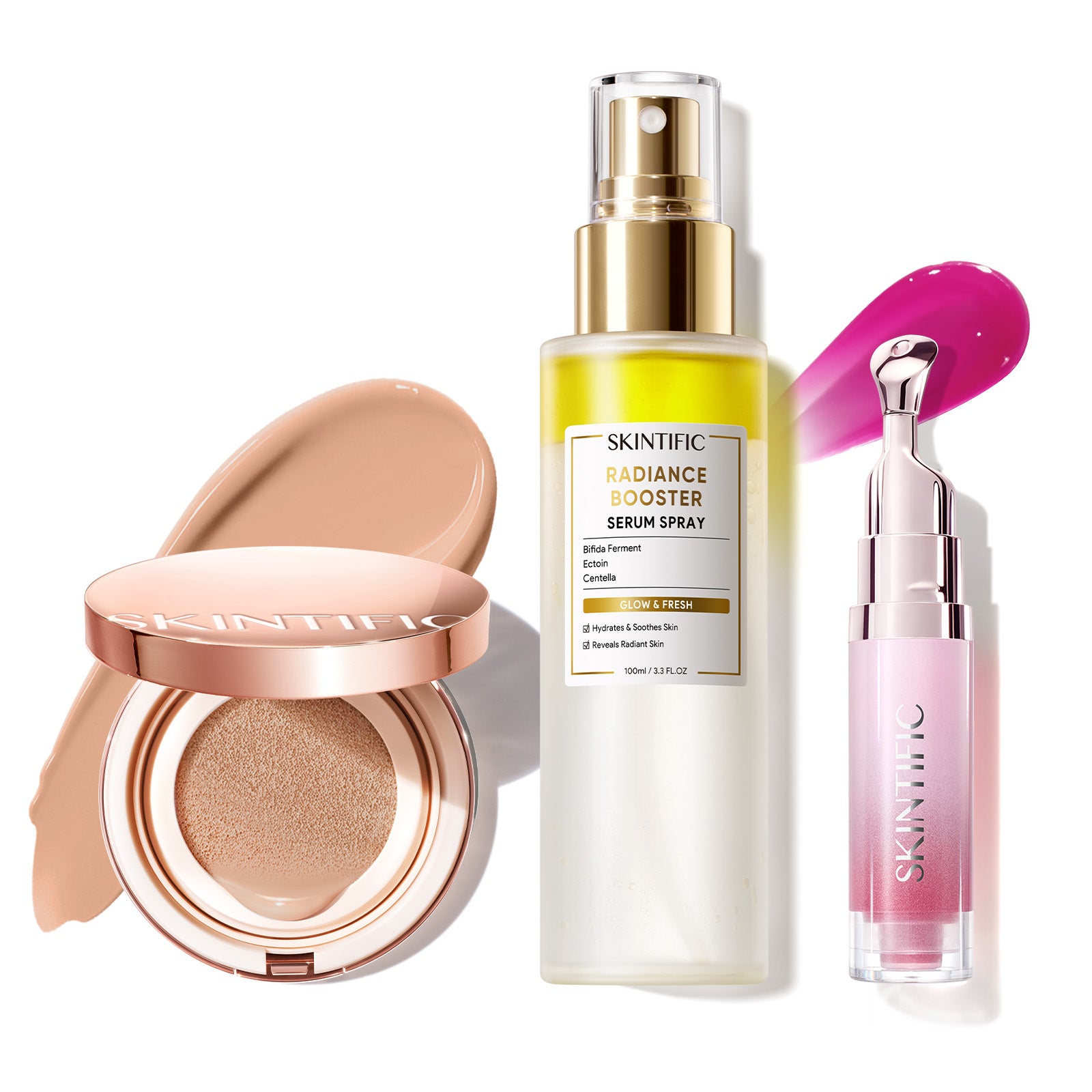 12-Hour Long-Lasting Cover Cushion+ Booster Serum Spray + Lip Serum