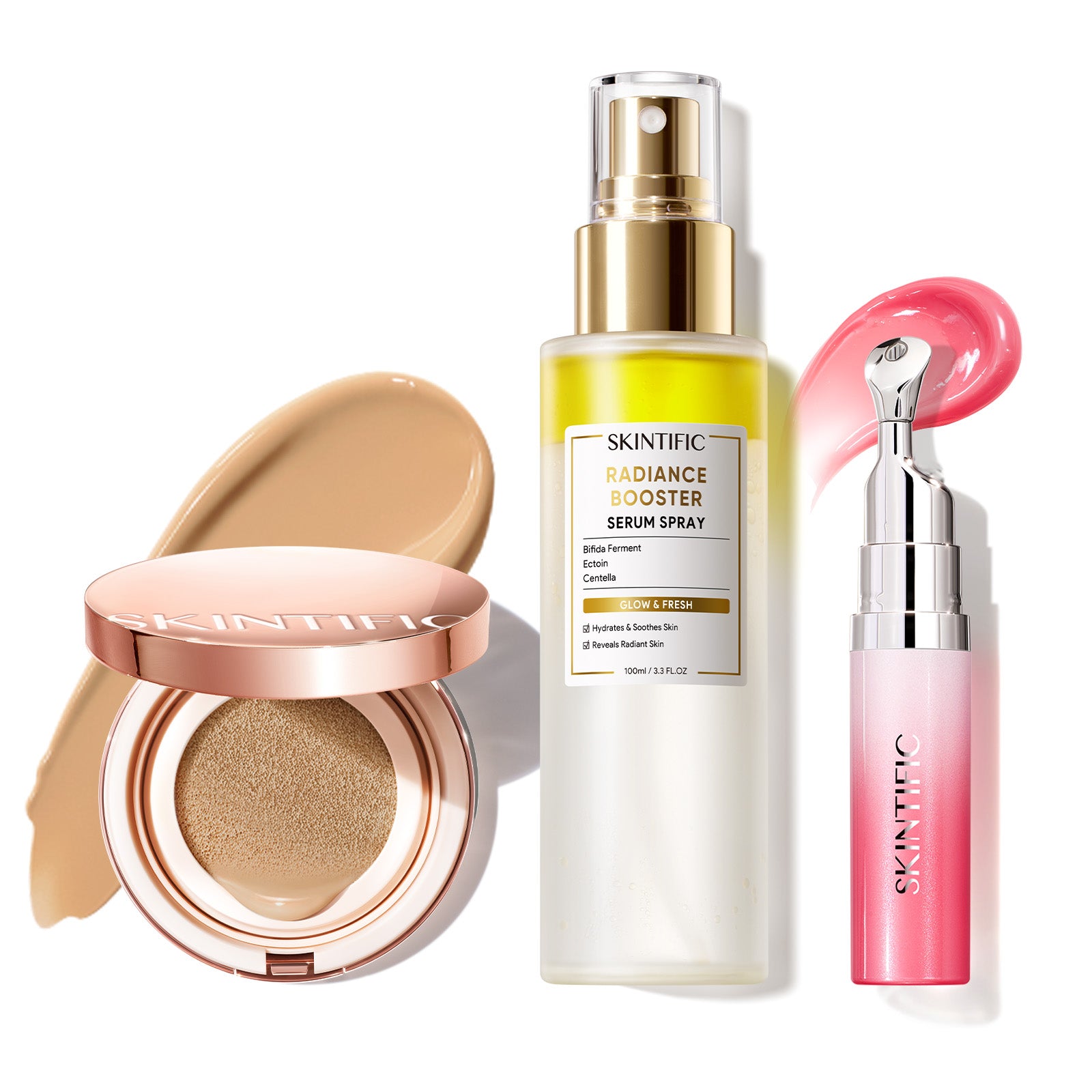 12-Hour Long-Lasting Cover Cushion+ Booster Serum Spray + Lip Serum