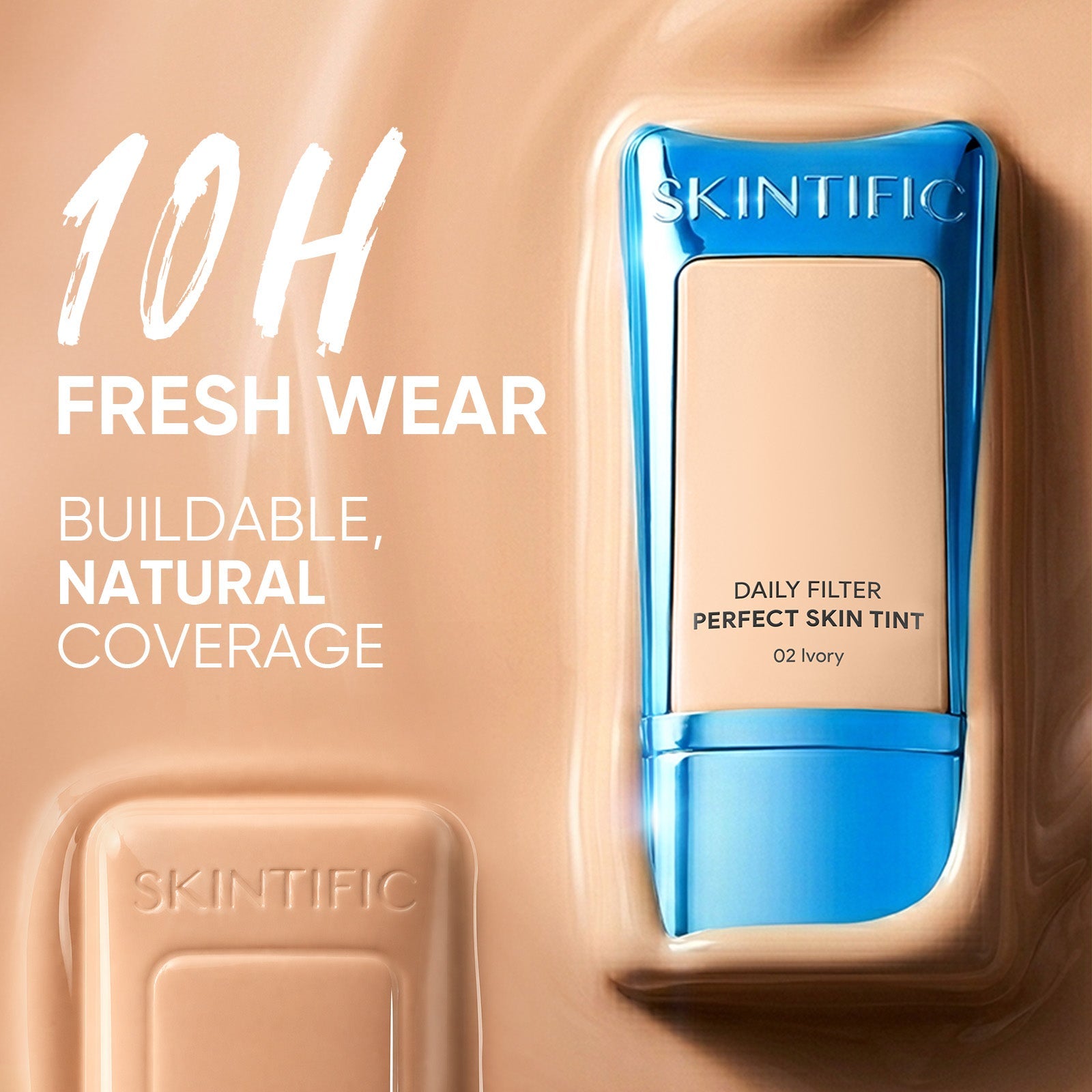Daily Filter Perfect Skin Tint in 02 Ivory with 10-hour fresh wear claim