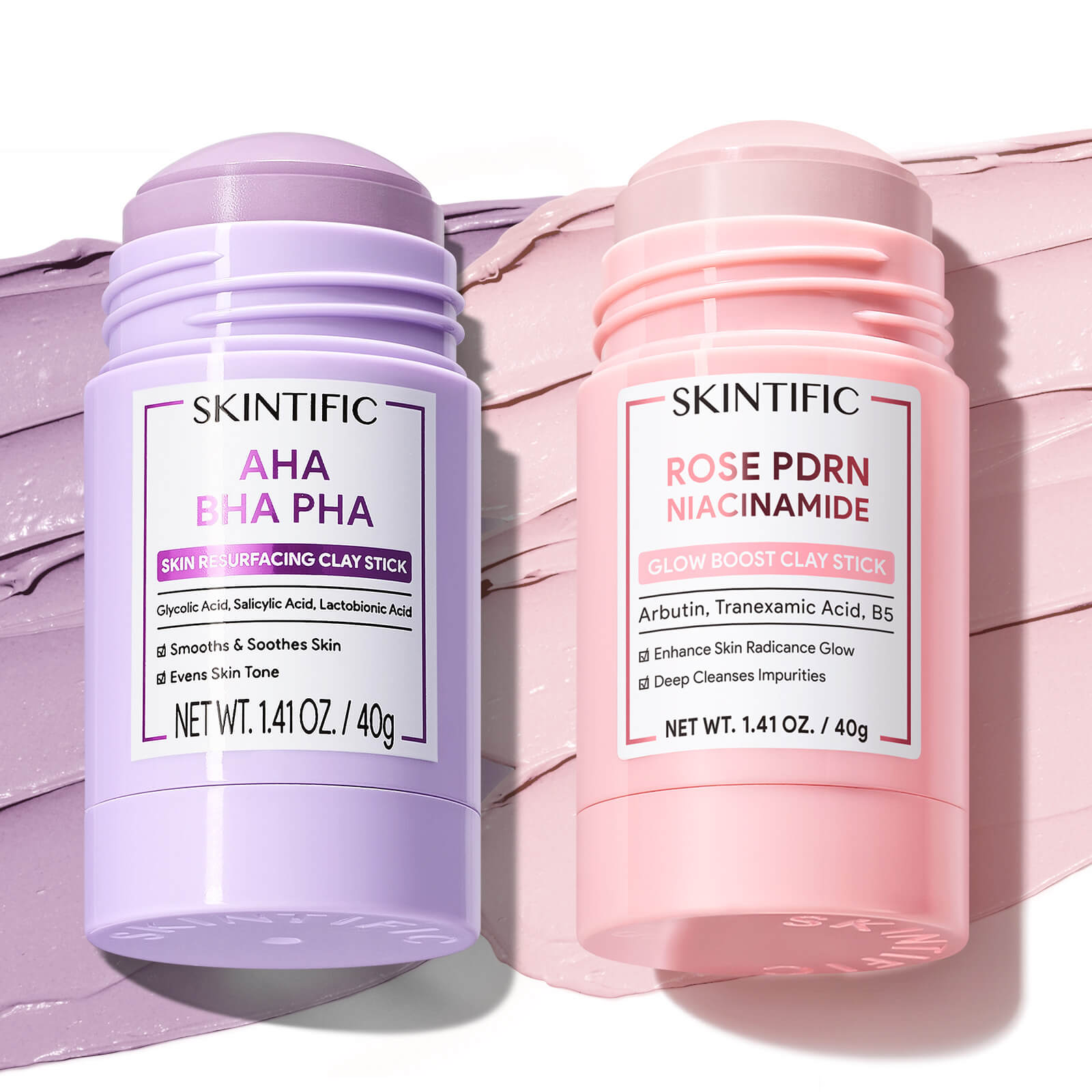 Clay Stick Duo Set for Pores, Oil, Texture & Glow