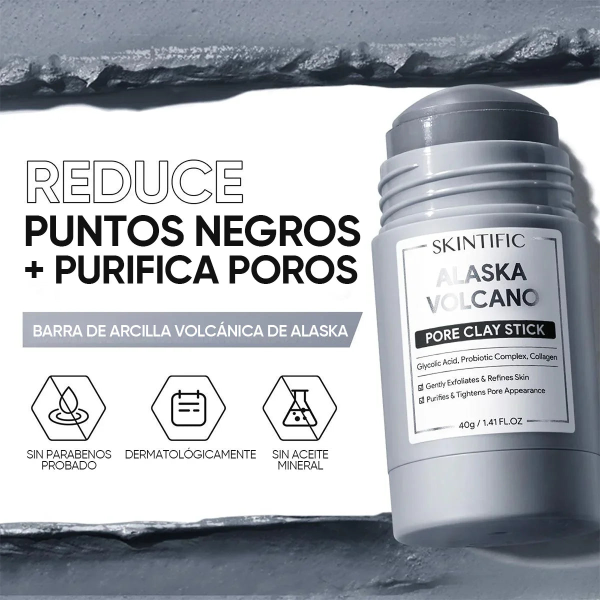 Alaska Volcano Blackhead & Pore Deep Cleansing Clay Mask Stick