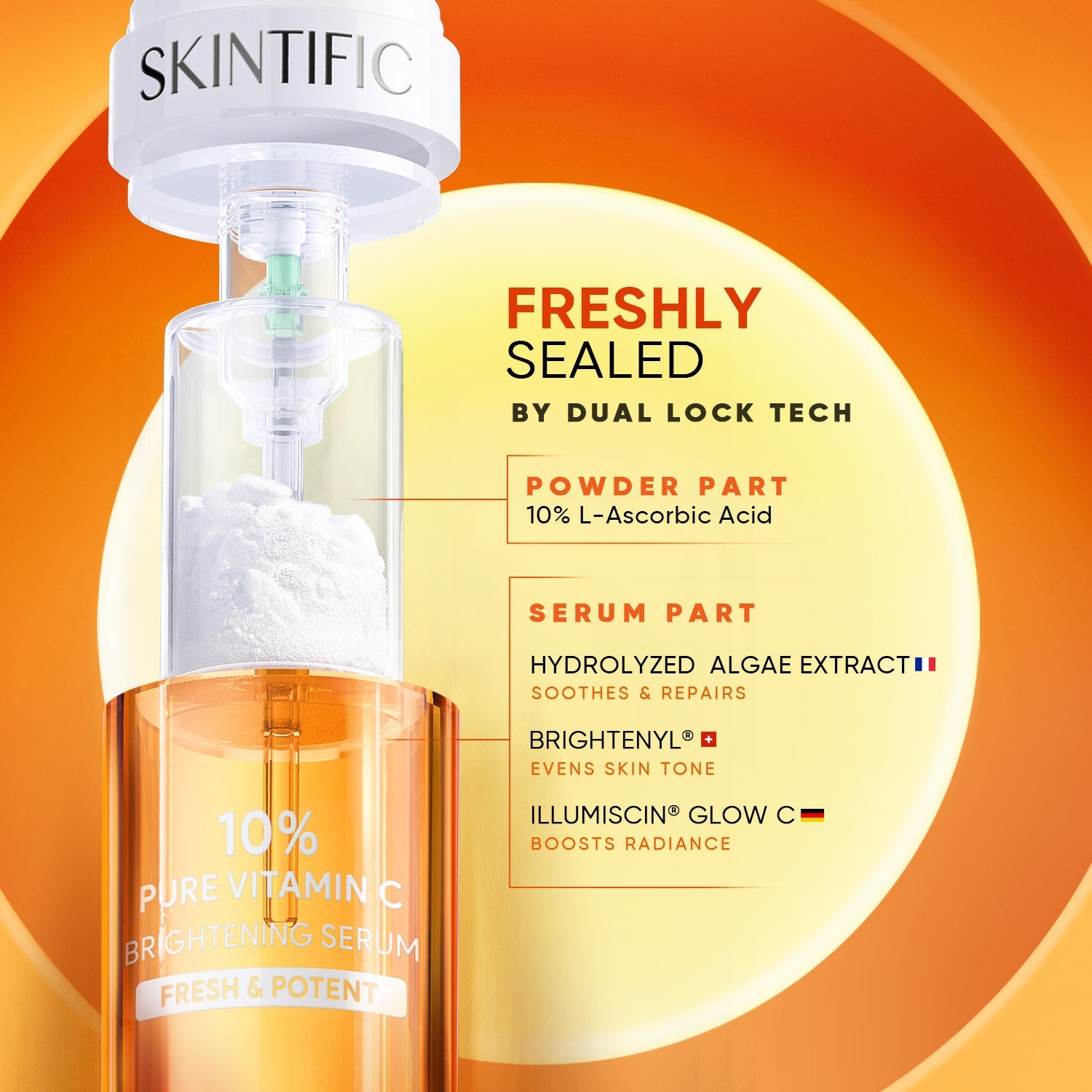 10% Fresh Vitamin C Brightening Serum Dual Chamber Fresh Lock
