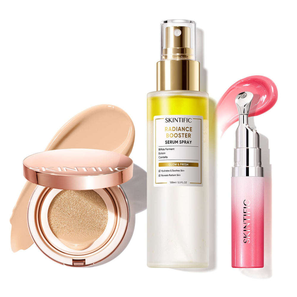 12-Hour Long-Lasting Cover Cushion+ Booster Serum Spray + Lip Serum
