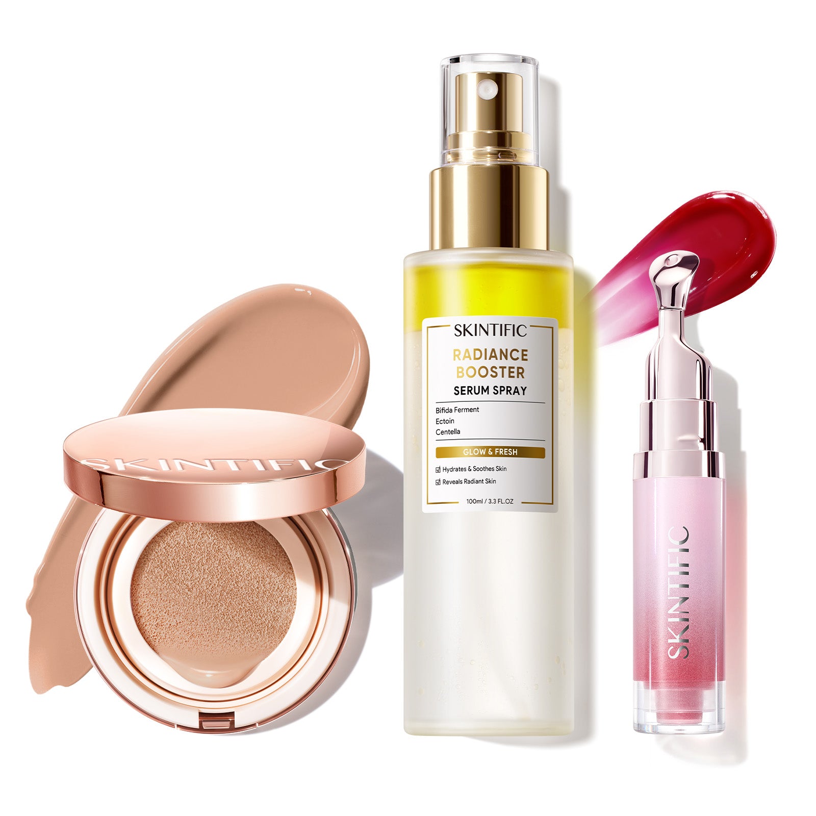 12-Hour Long-Lasting Cover Cushion+ Booster Serum Spray + Lip Serum