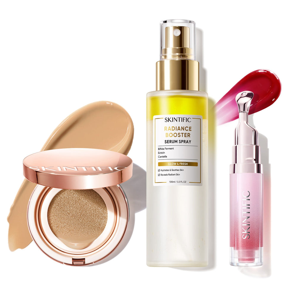 12-Hour Long-Lasting Cover Cushion+ Booster Serum Spray + Lip Serum