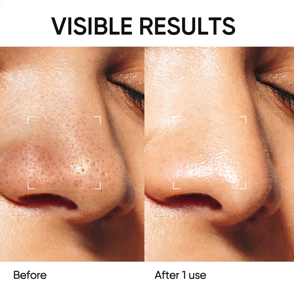 Visible results before and after one use of Alaska Volcano Pore Clay Stick