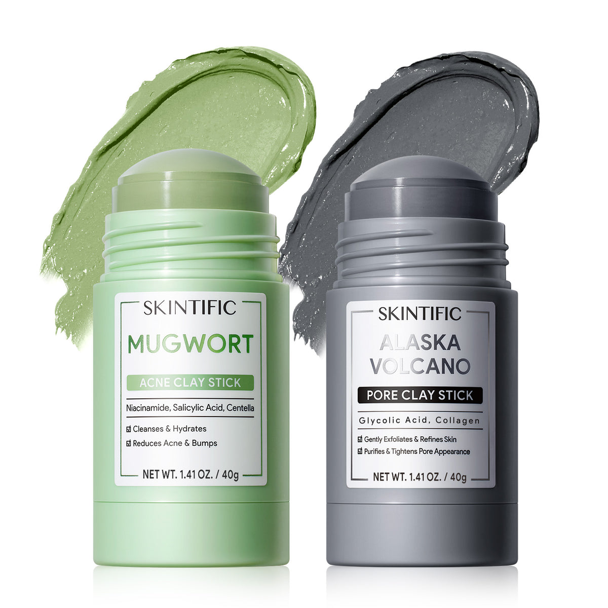 Blackhead Control & Acne Care Deep Cleansing Clay Stick Duo Set 2pcs