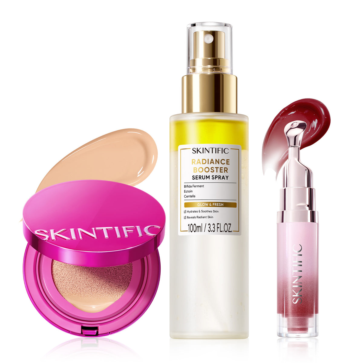 Glow Bright Makeup Set with Cushion, Face Mist & Lip Serum