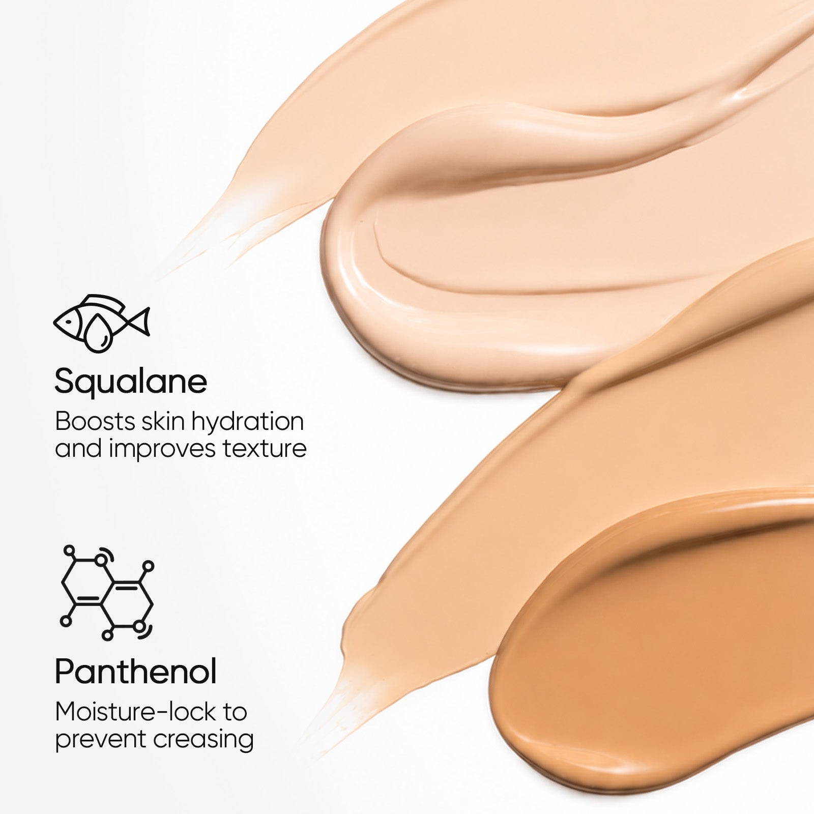 Daily Filter Perfect Skin Tint texture with Squalane and Panthenol benefits