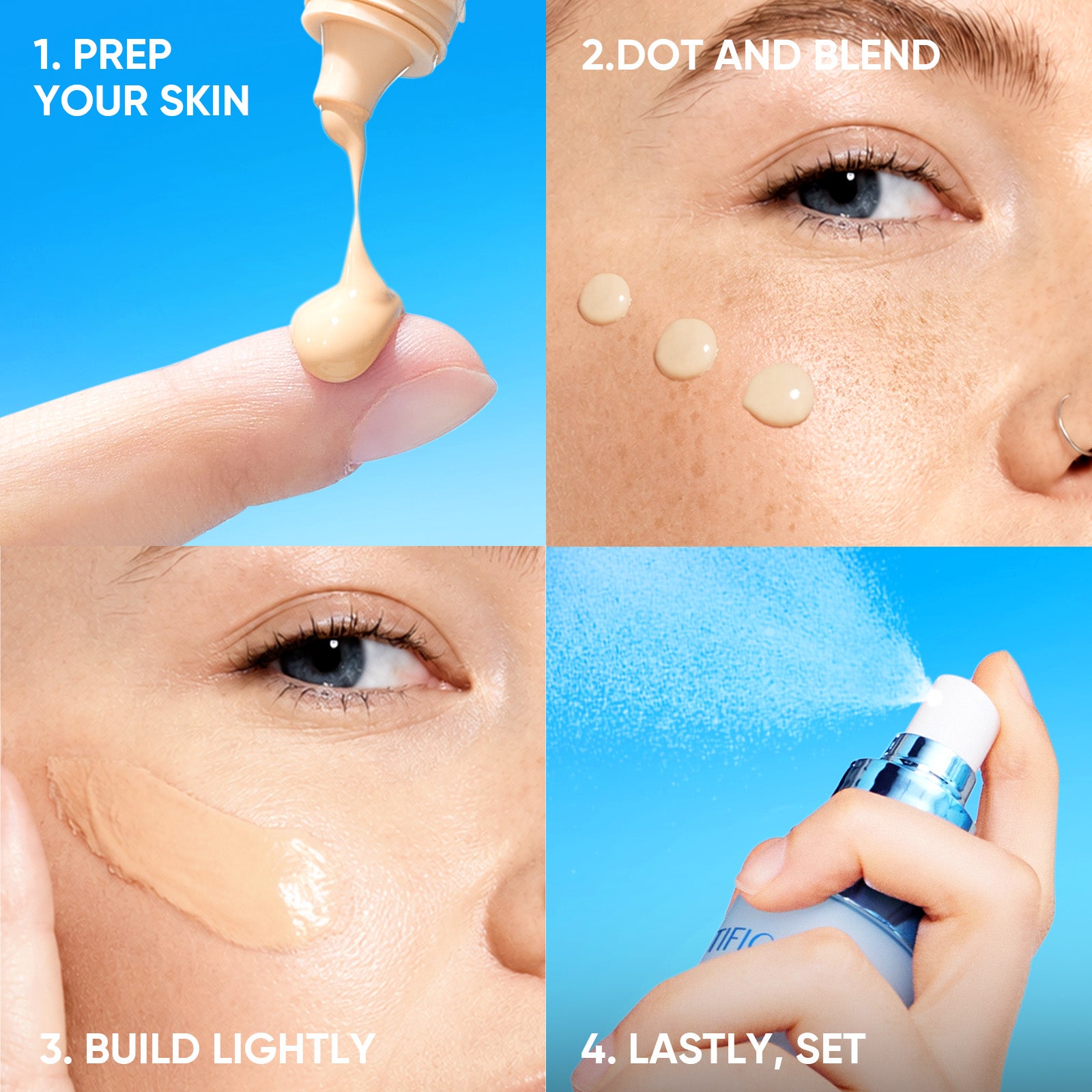 How to apply Daily Filter Perfect Skin Tint in four steps