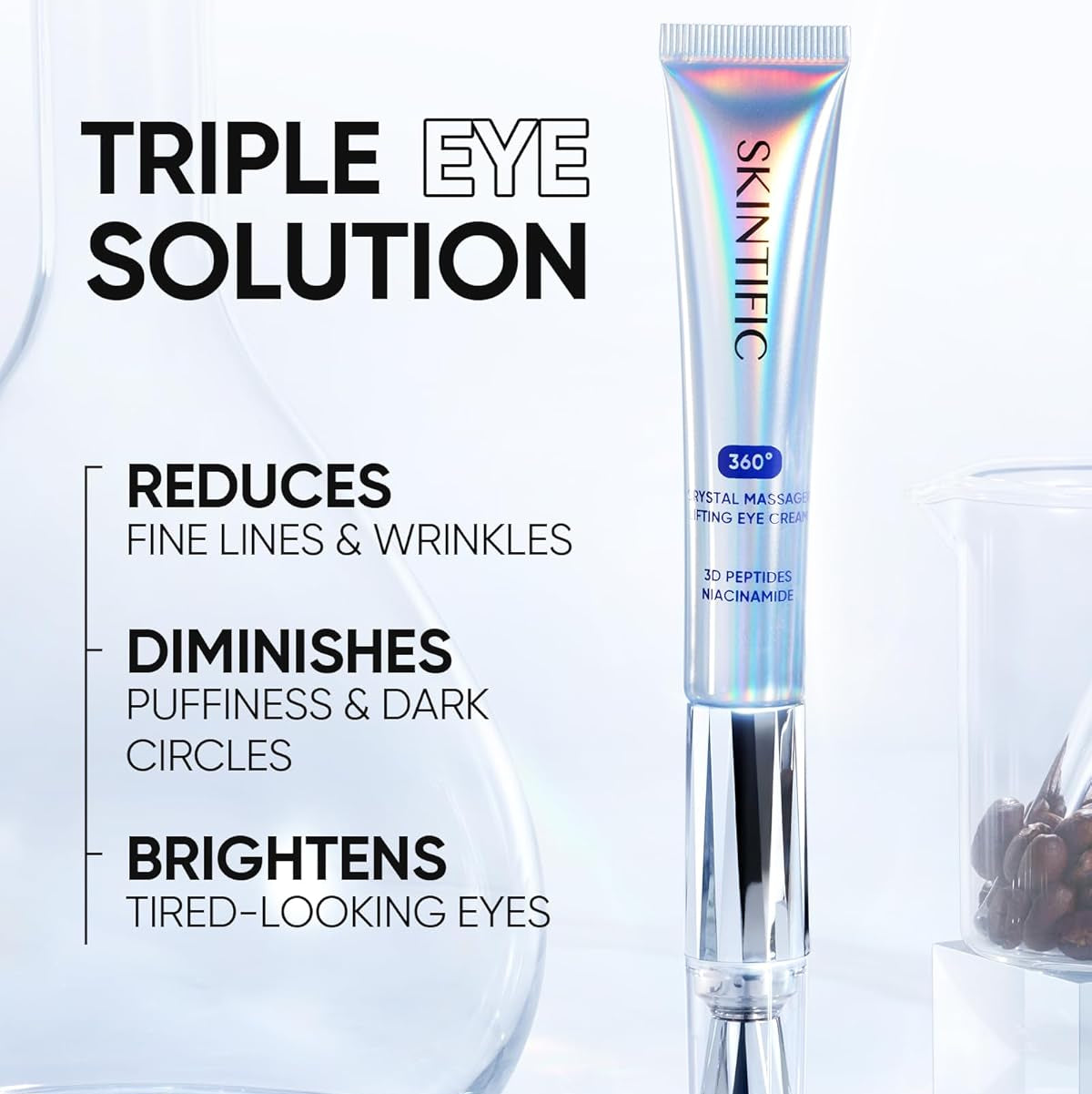 360° Crystal Massager Lifting Eye Cream Lifts & Brightens Reduces