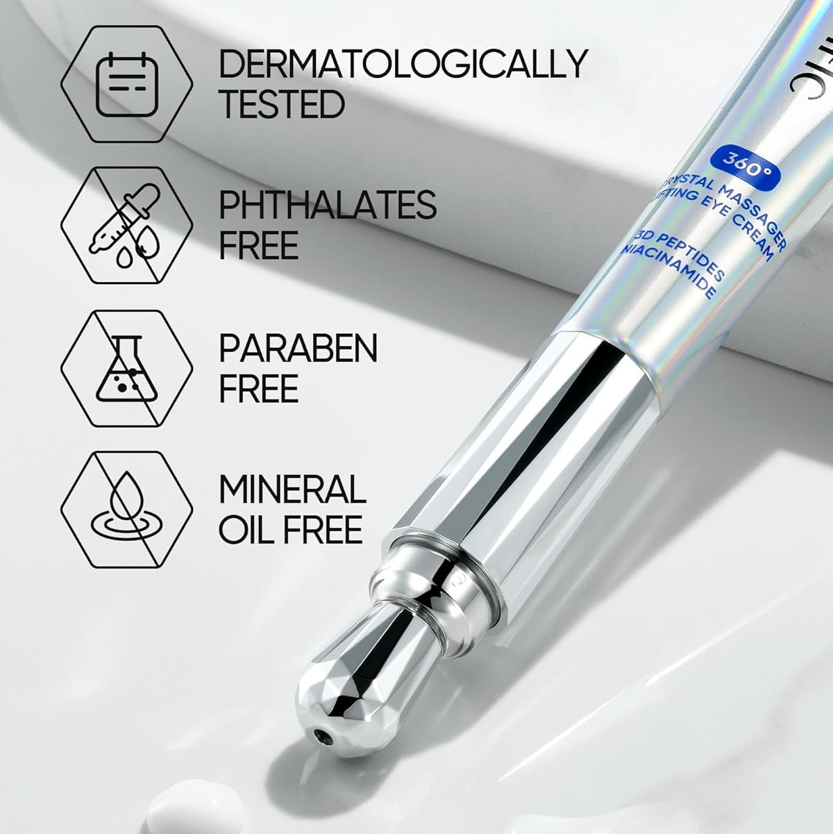 360° Crystal Massager Lifting Eye Cream Lifts & Brightens Reduces