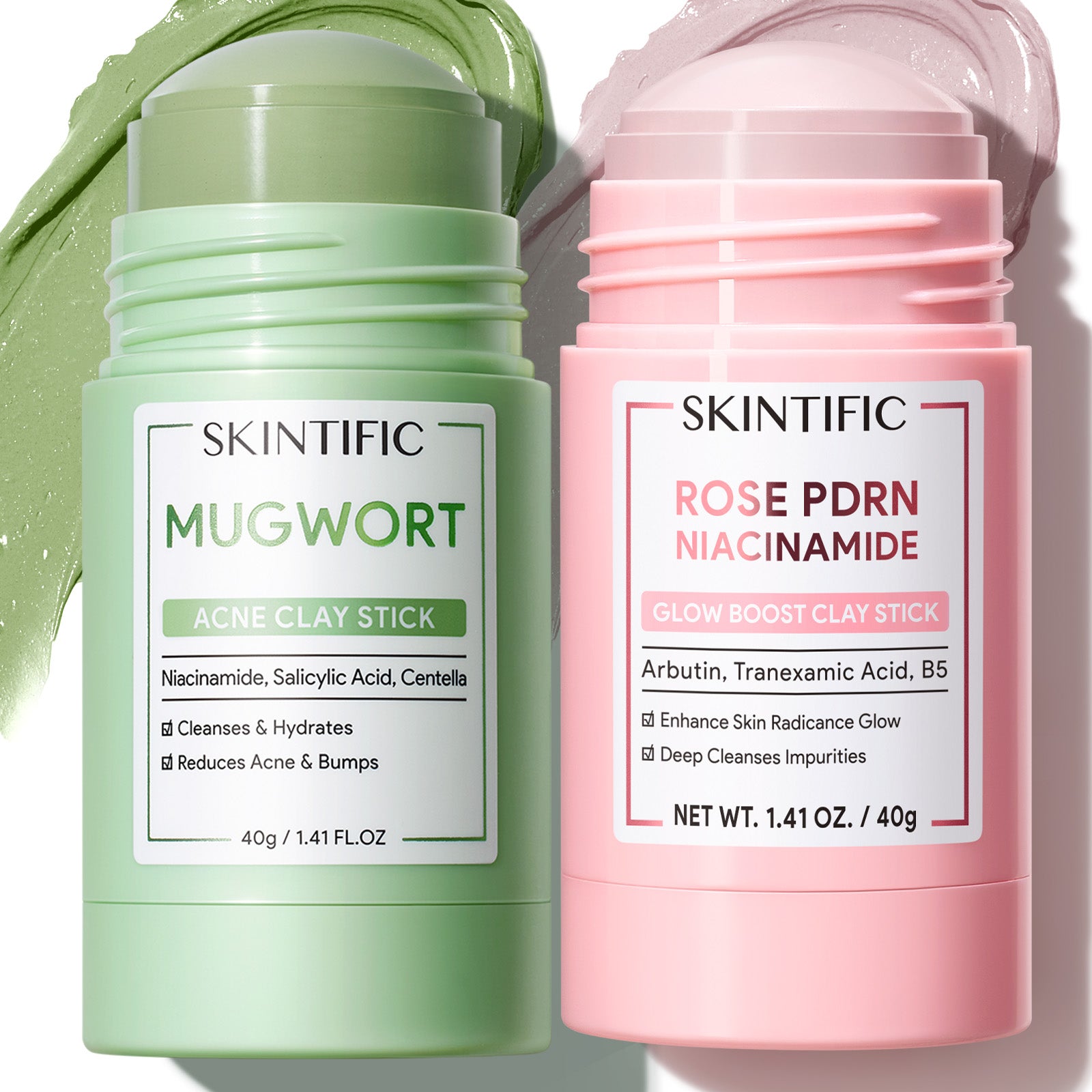 Acne Calming & PDRN Glow Clay Mask Stick Set