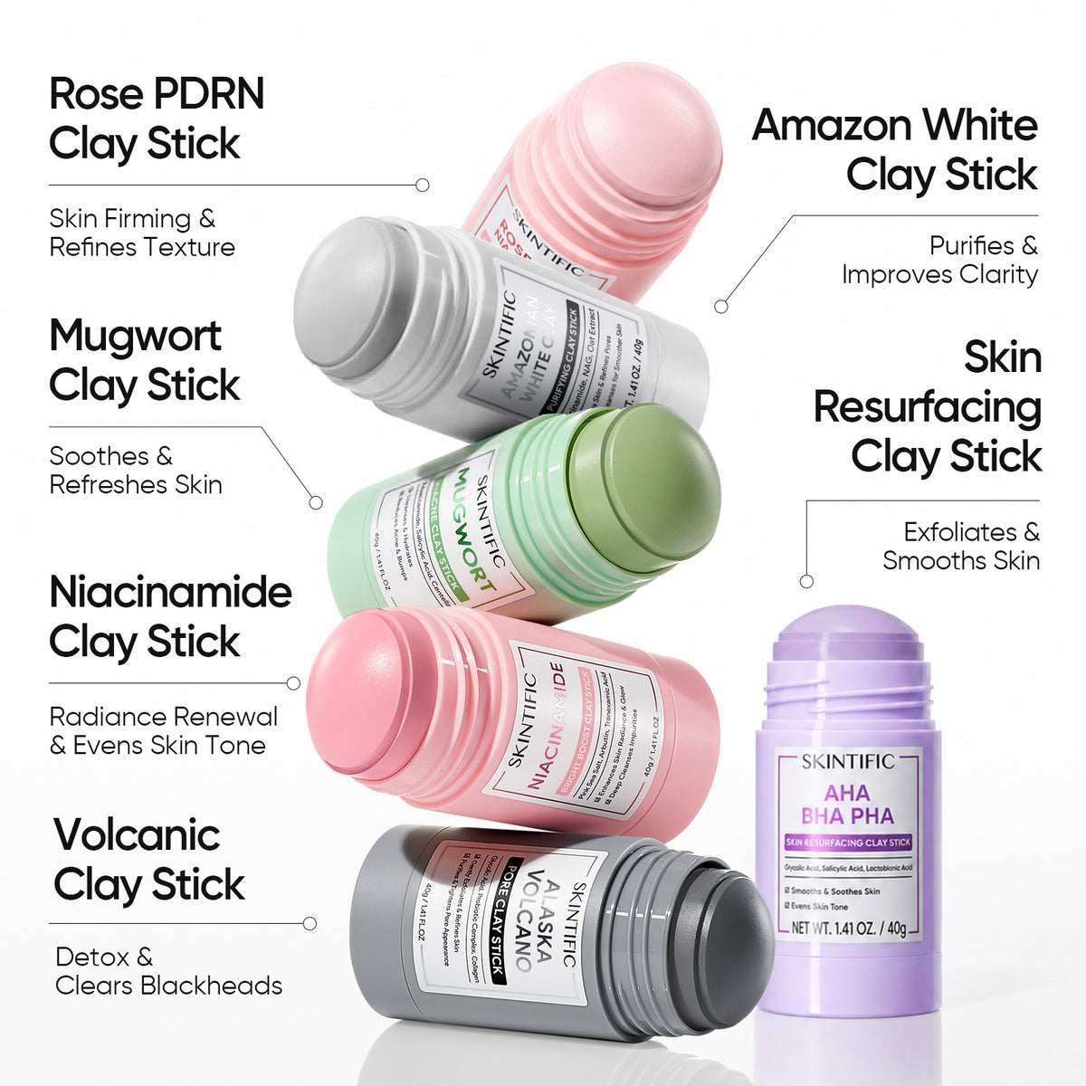 AHA BHA PHA Skin Resurfacing Clay Stick