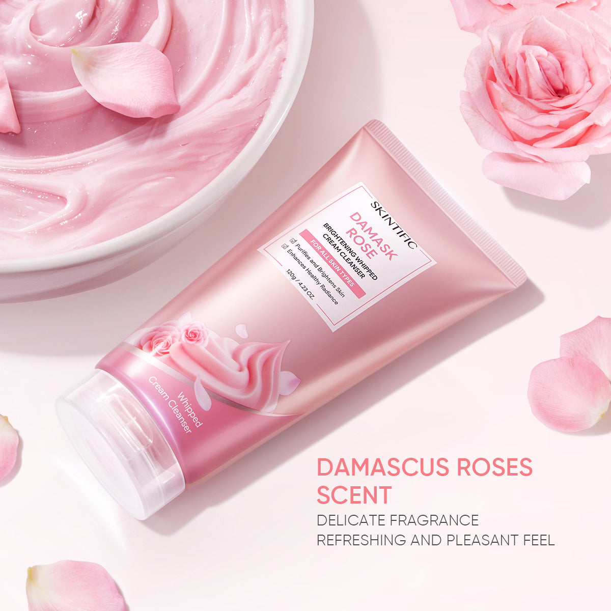 Damask Rose Brightening Whipped Cream Cleanser