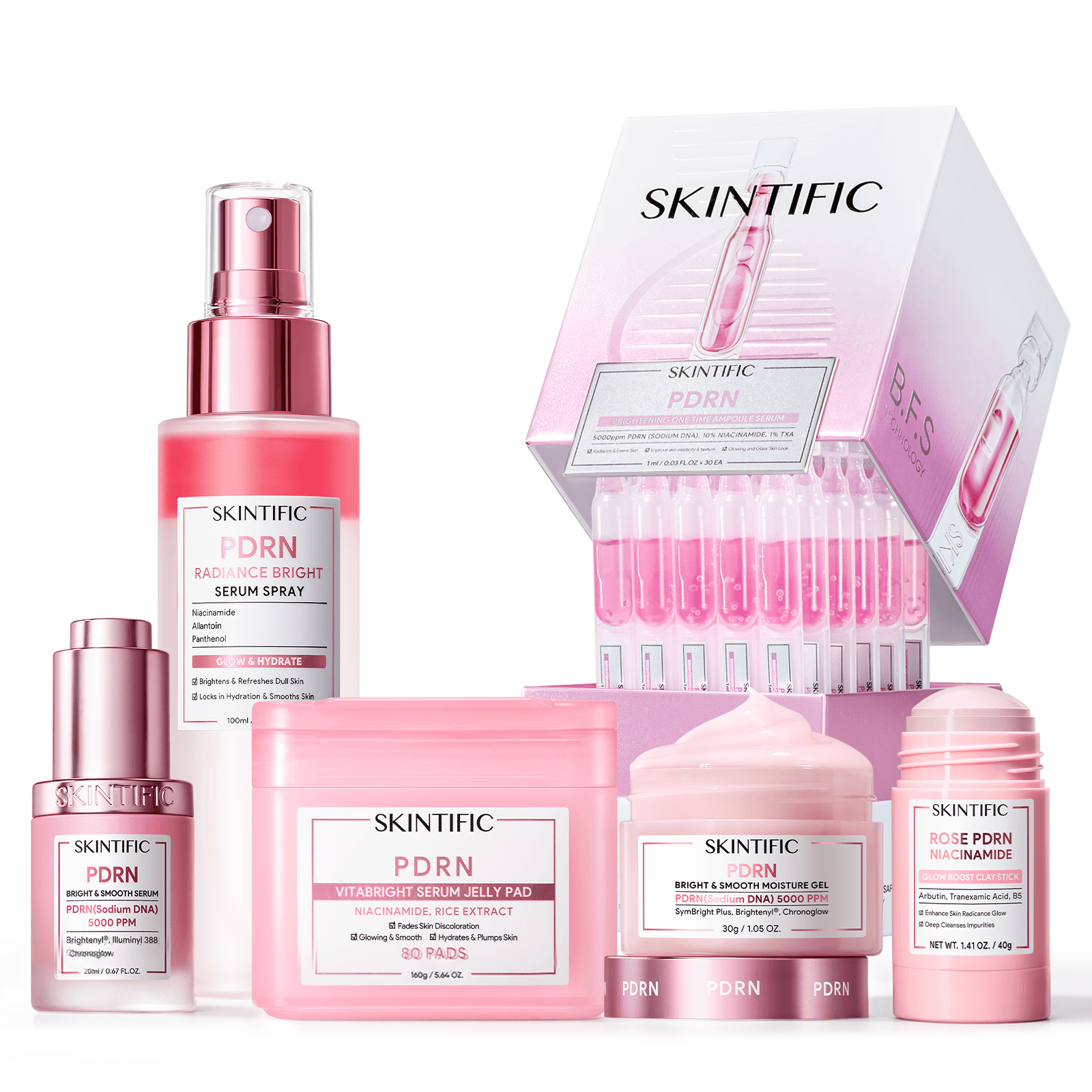 PDRN Complete Brightening Glow Skincare Set