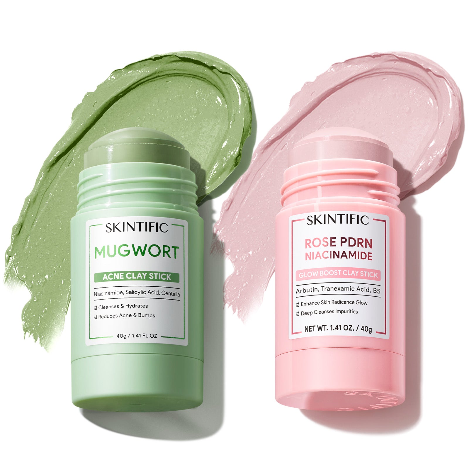 Acne Calming & PDRN Glow Clay Mask Stick Set