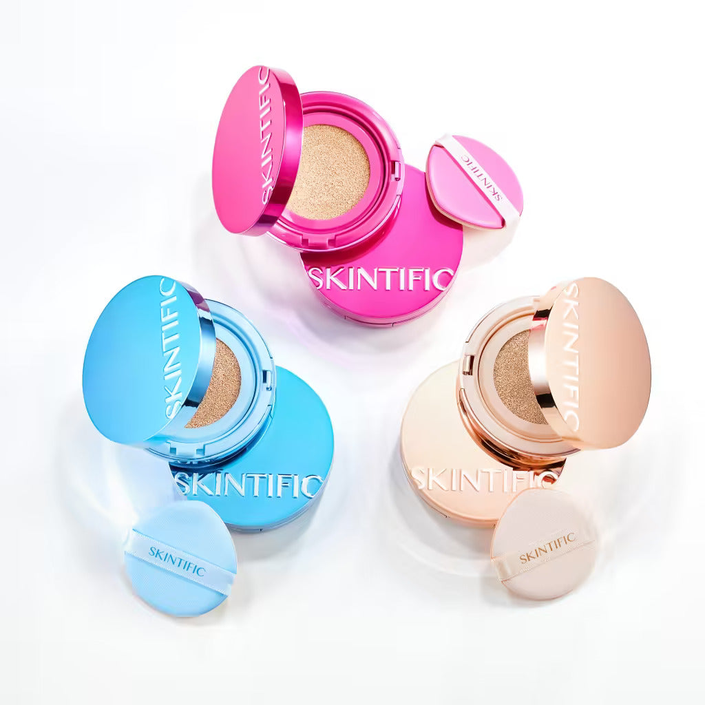 A puff used to apply a light layer of foundation and touch up a small area.